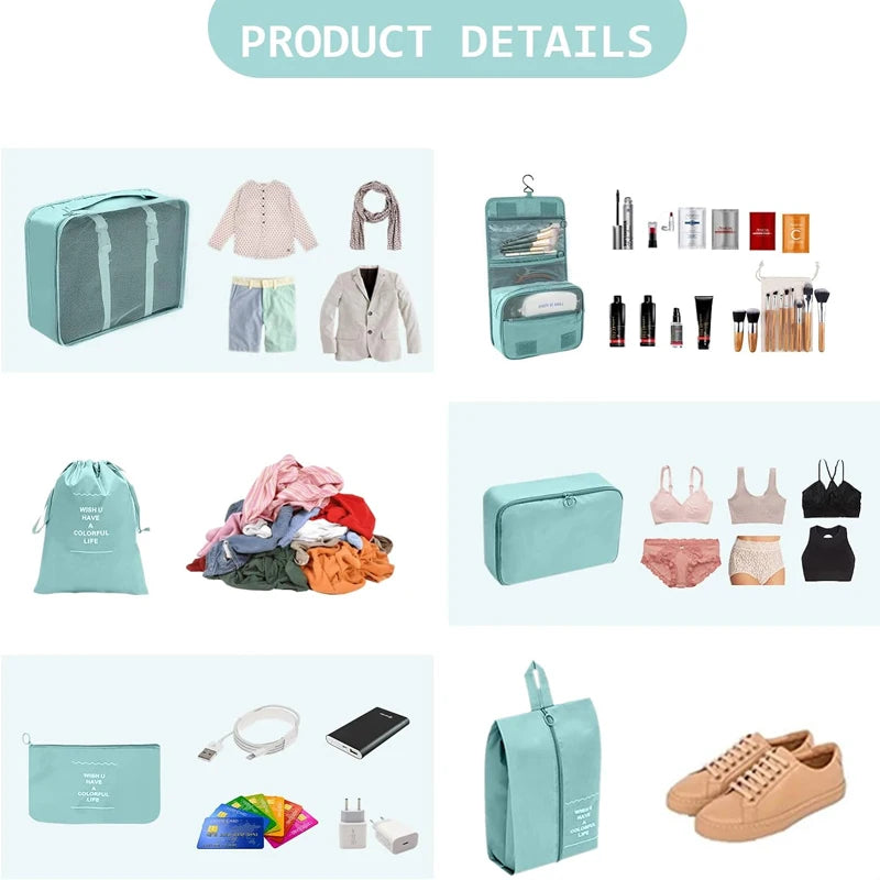 Travel Storage Bag Set – 7-10 Pieces