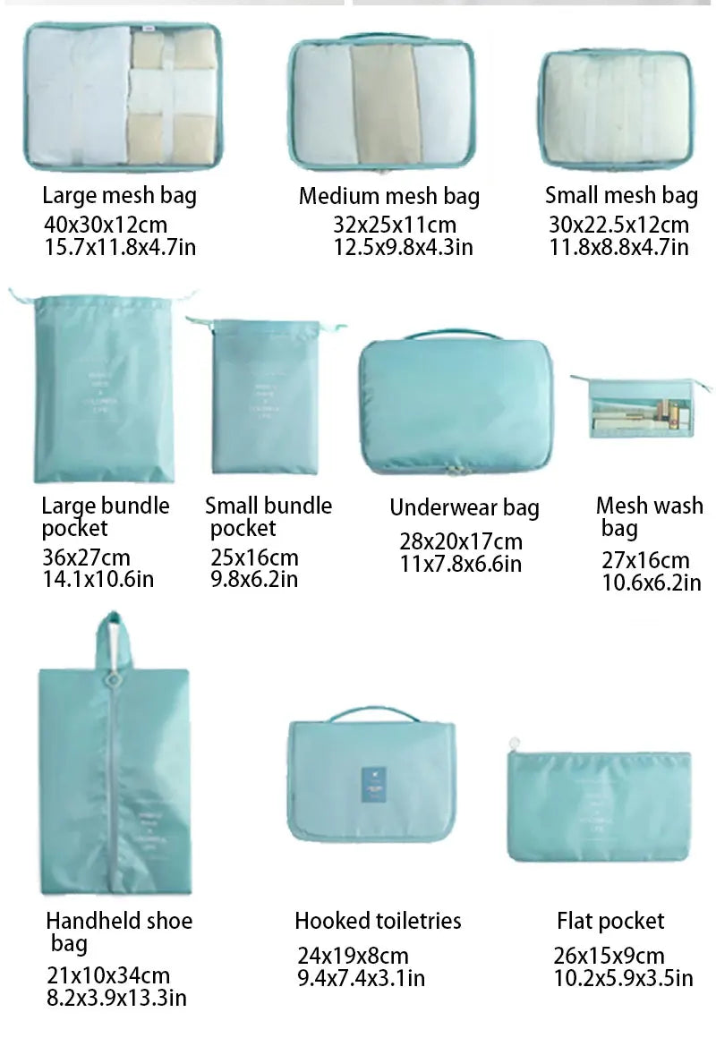 Travel Storage Bag Set – 7-10 Pieces