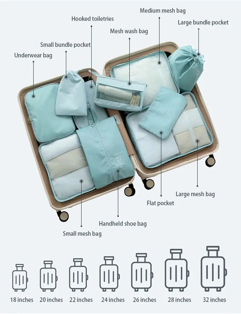 Travel Storage Bag Set – 7-10 Pieces