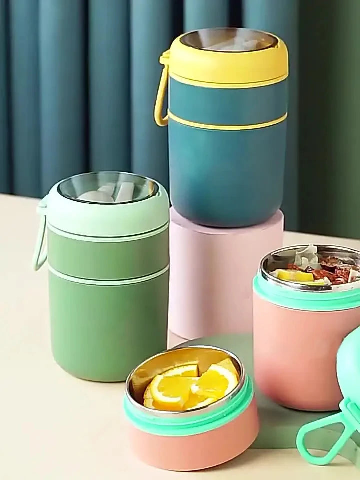 530ml/710ml קופסה תרמית לנשיאת אוכל חם או קר