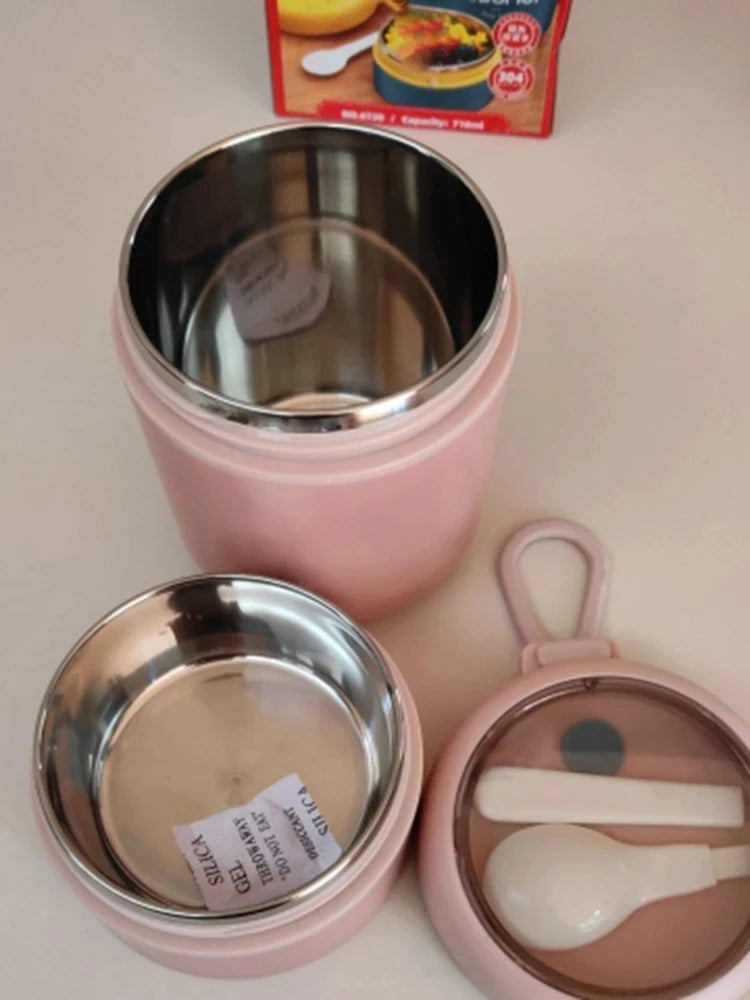 530ml/710ml קופסה תרמית לנשיאת אוכל חם או קר