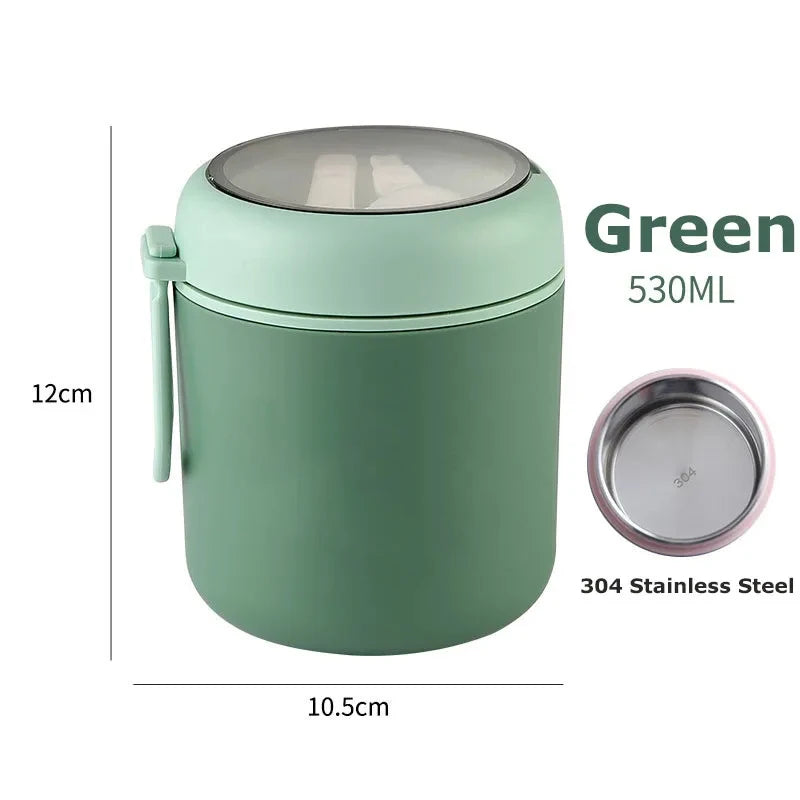 530ml/710ml קופסה תרמית לנשיאת אוכל חם או קר